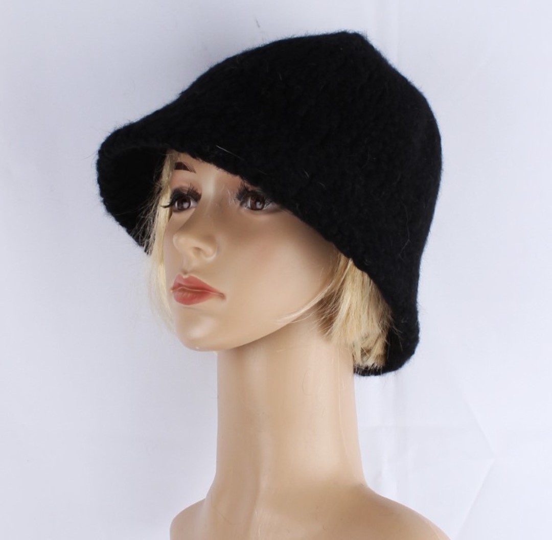 Head Start warm wool boucle hat black STYLE : HS/5061BLK image 0